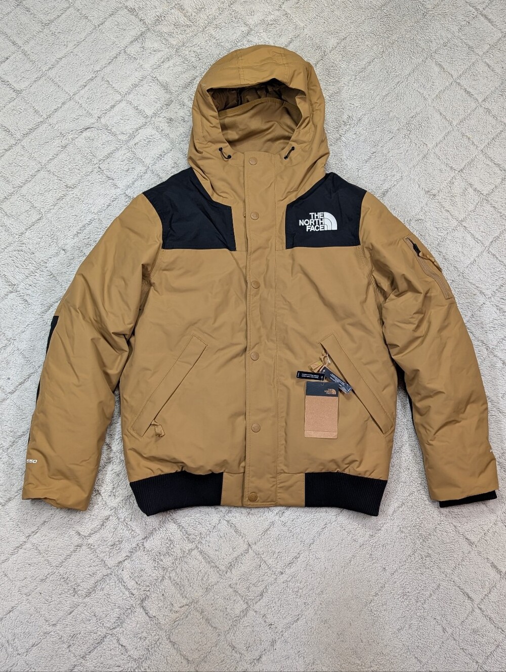 The North Face Jacket Mens M Brown Utility Newington 550 Down Dryvent Hooded